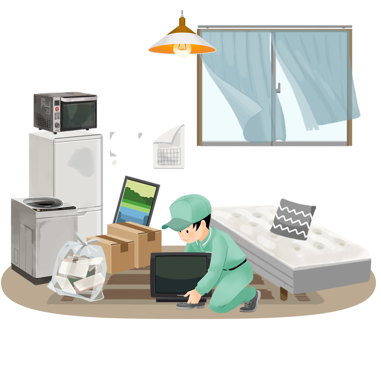 回収・搬出作業のイメージ